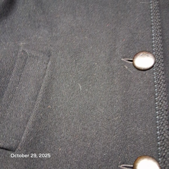 Womens Black Wool Hooded Coat Buffalo Plaid Lined Size XL - Picture 3 of 8